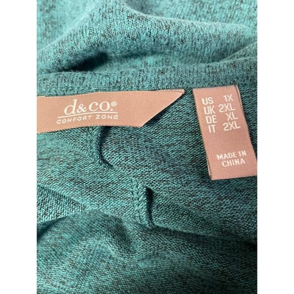 Denim & Co. Comfort Zone Plush Knit Boat Neck Dolman Sleeve Top 1X (9191) - Picture 5 of 7